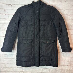 Lands' End Women's M Black Down Thermoplume Alternative Winter Parka Jacket